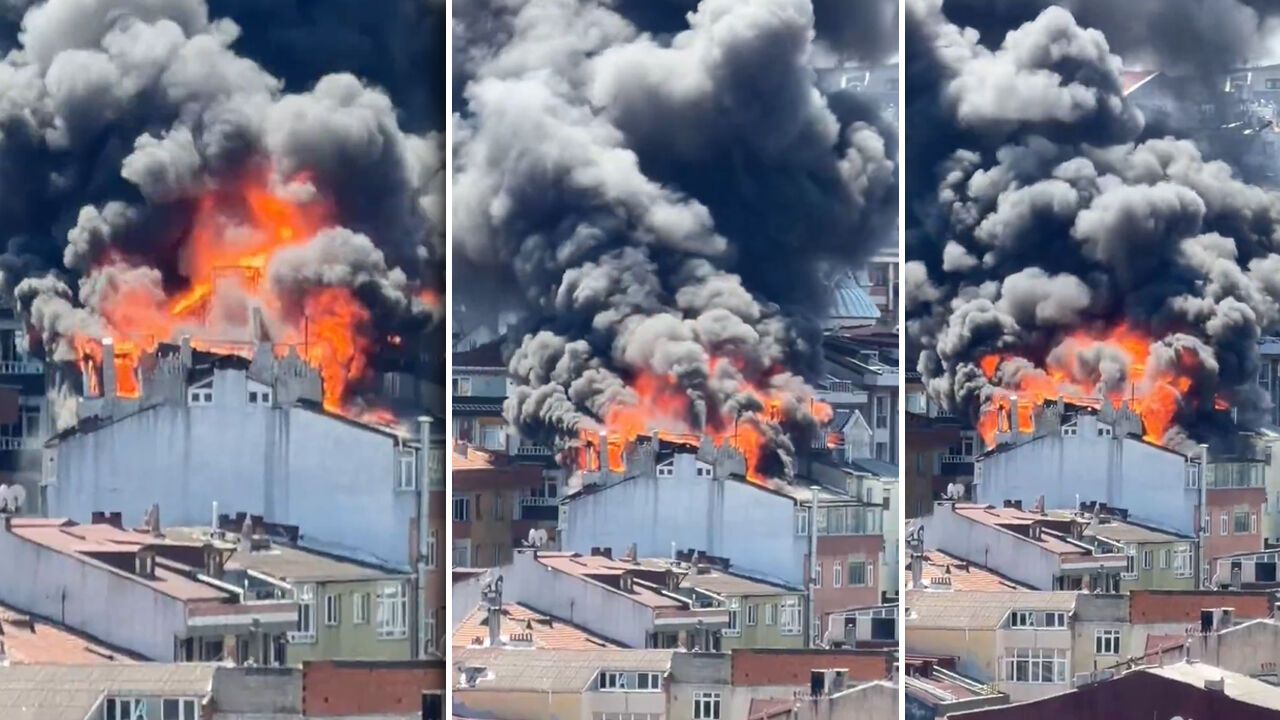 Gaziosmanpaşa'da çatı yangınında bir kişi hayatını kaybetti