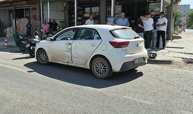 Adıyaman'da motosiklet ve otomobilin çarpışması sonucu bir kişi yaralandı