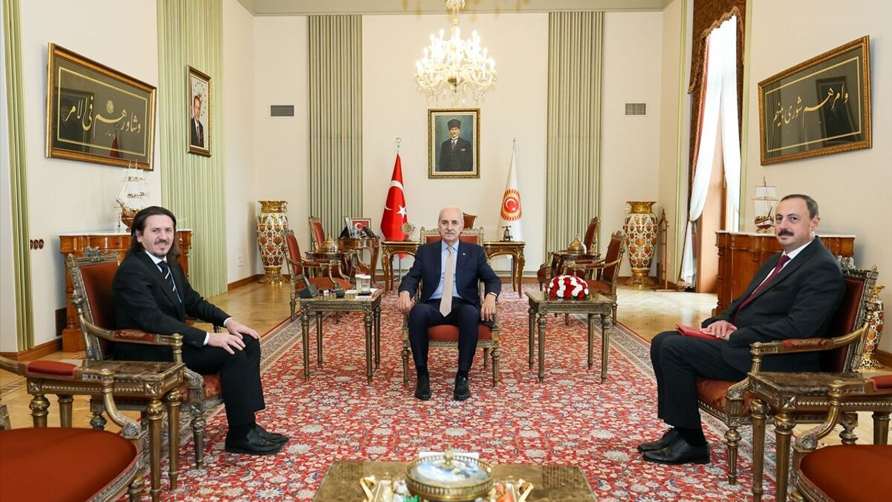 TBMM Başkanı Kurtulmuş, Kuzey Makedonya Bakanı Süleymani'yi kabul etti