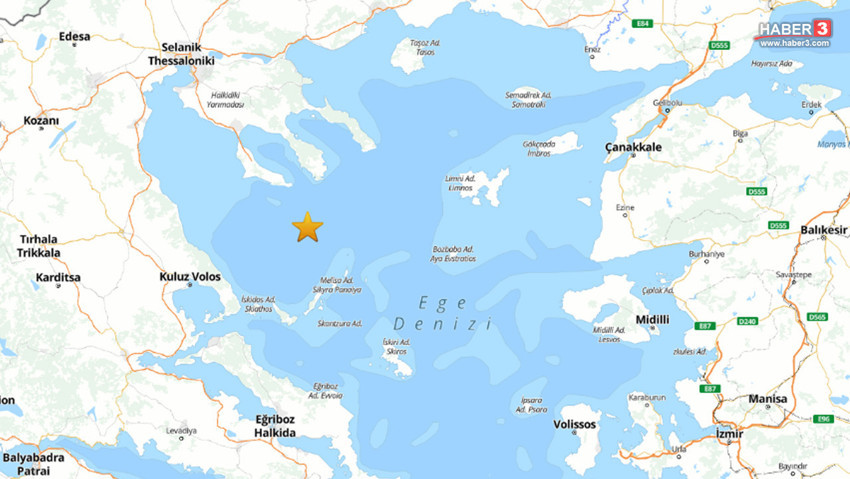 Ege Denizi'nde peş peşe iki deprem meydana geldi