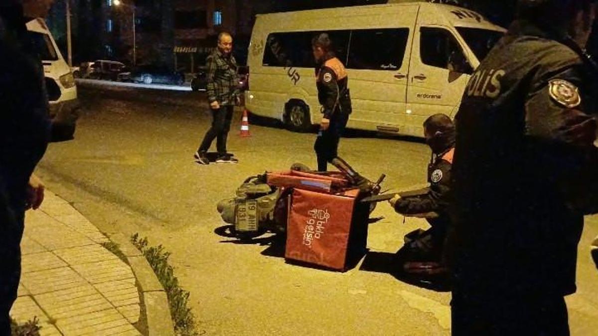 Çorum'da dur ihtarına uymayan motosikletli polis memuruna çarptı