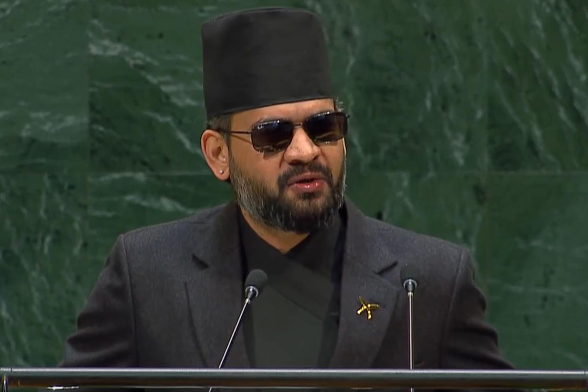 Nepal Başbakanı Balendra Şah BM Genel Kurulu'na güneş gözlüğüyle çıktı