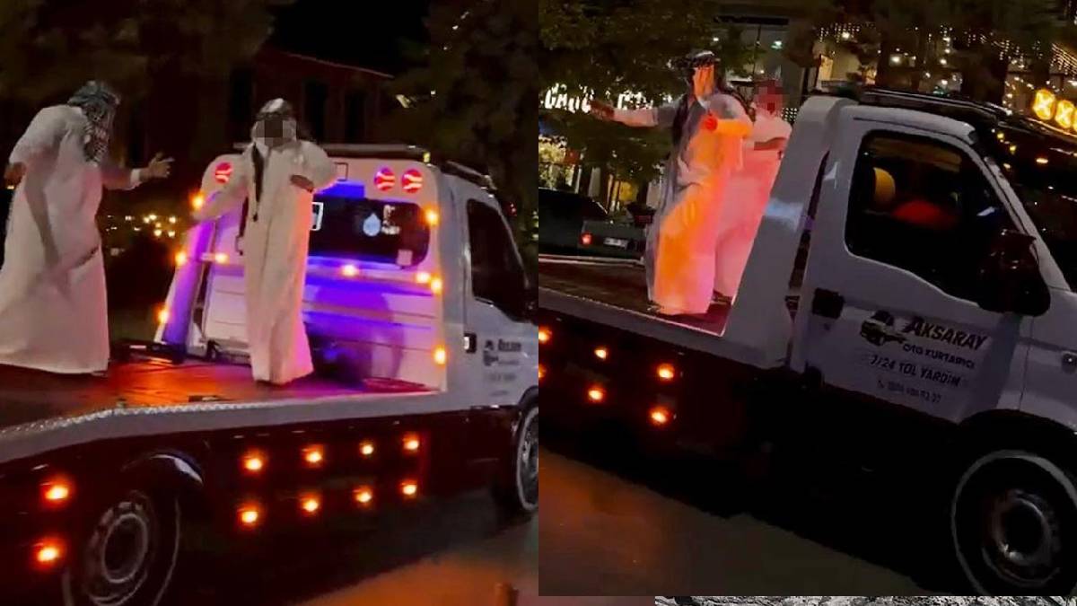Aksaray'da çekici üzerinde dans eden gençlerin sürücüsüne 35 bin lira ceza