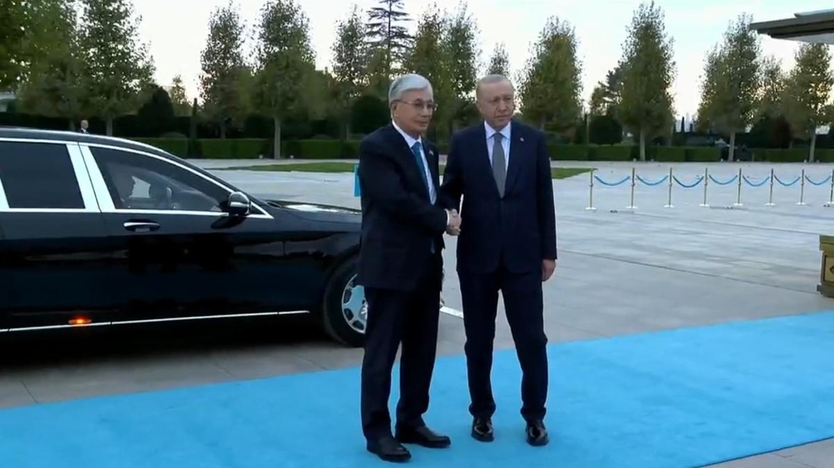 Ankara'da Kazakistan Cumhurbaşkanı Tokayev için resmi karşılama töreni yapıldı