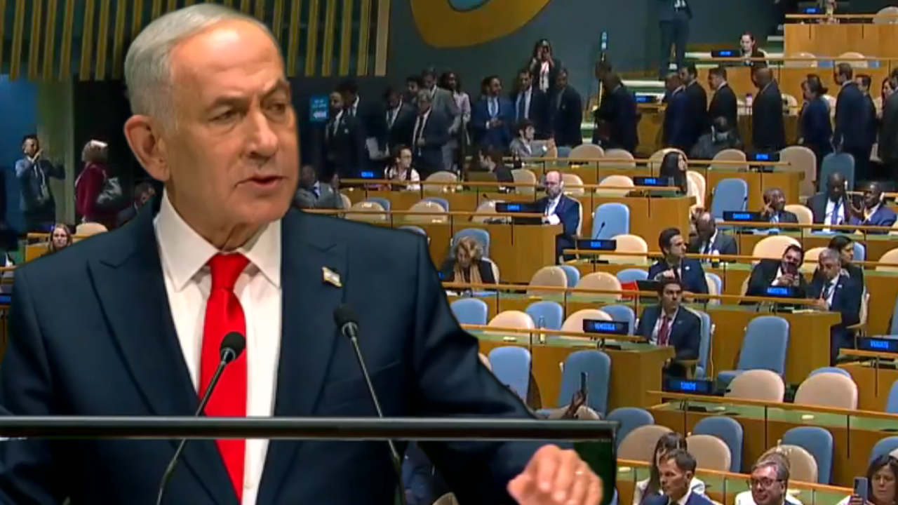 Netanyahu BM Genel Kurulu'ndaki konuşması sırasında protesto edildi