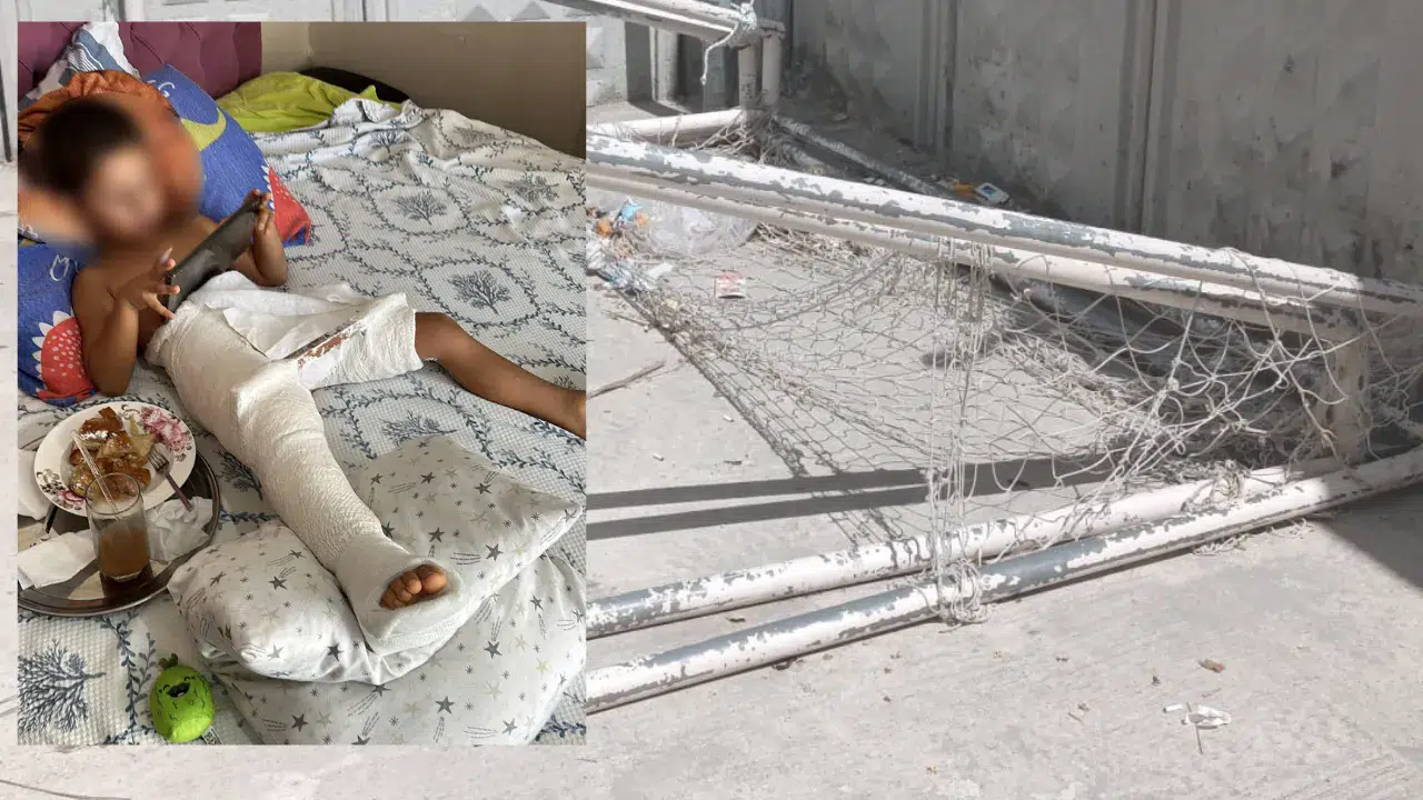 Arnavutköy'de okul bahçesinde devrilen kale direği 4 yaşındaki çocuğu yaraladı