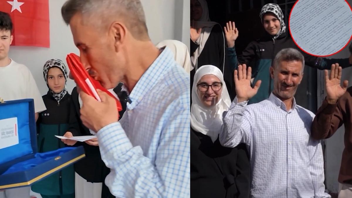 Suriyeli aile Türkiye'den ayrılırken veda mektubu bıraktı