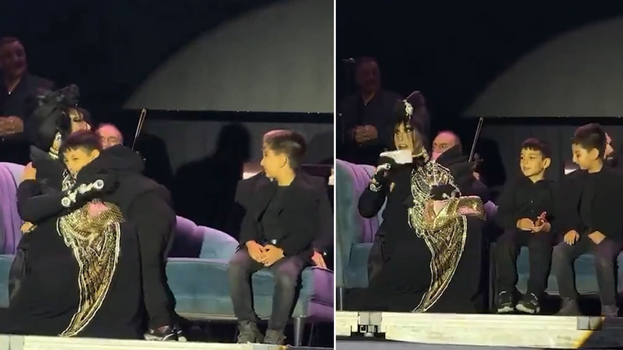 Bülent Ersoy Bursa konserinde sahneye davet ettiği iki çocuğa para verdi