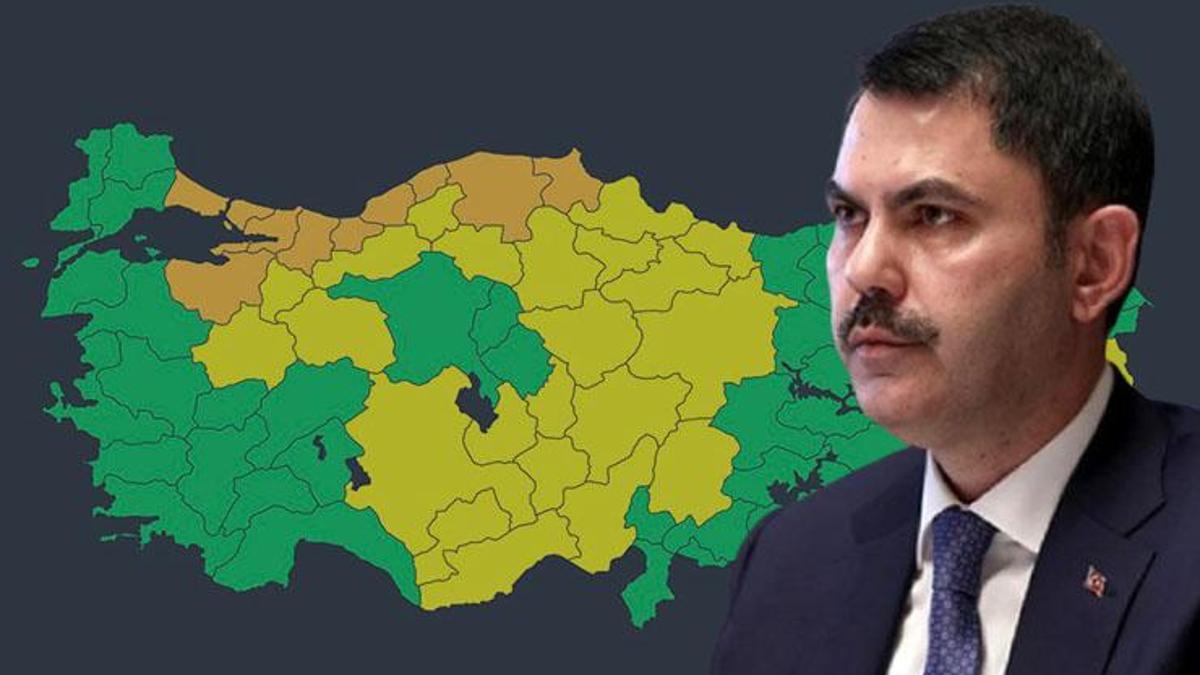 Bakan Kurum 10 il için turuncu, 26 il için sarı kodlu uyarı yaptı