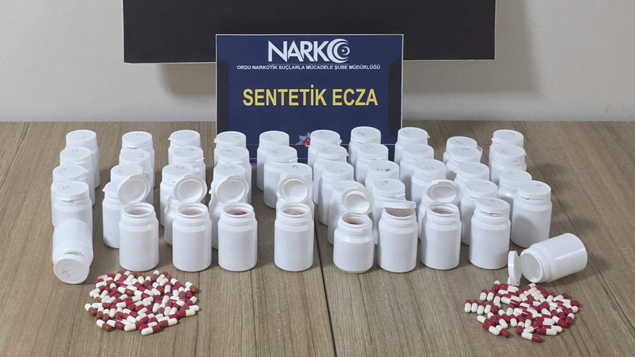 Ordu'da otomobilde 3 bin 64 uyuşturucu hap ele geçirildi