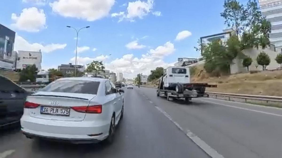 Maltepe'de makas atan sürücüye 115 bin lira ceza ve araç men cezası verildi