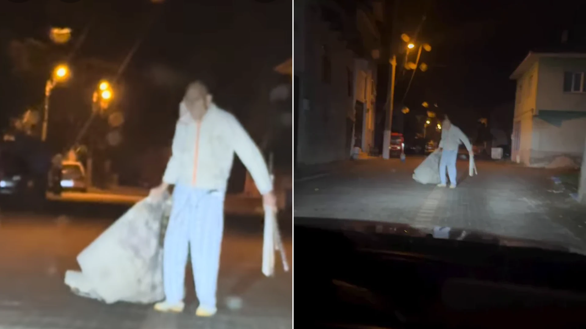 İstanbul'da beyaz kıyafetli şahısla karşılaşan gençlerin korku dolu anları