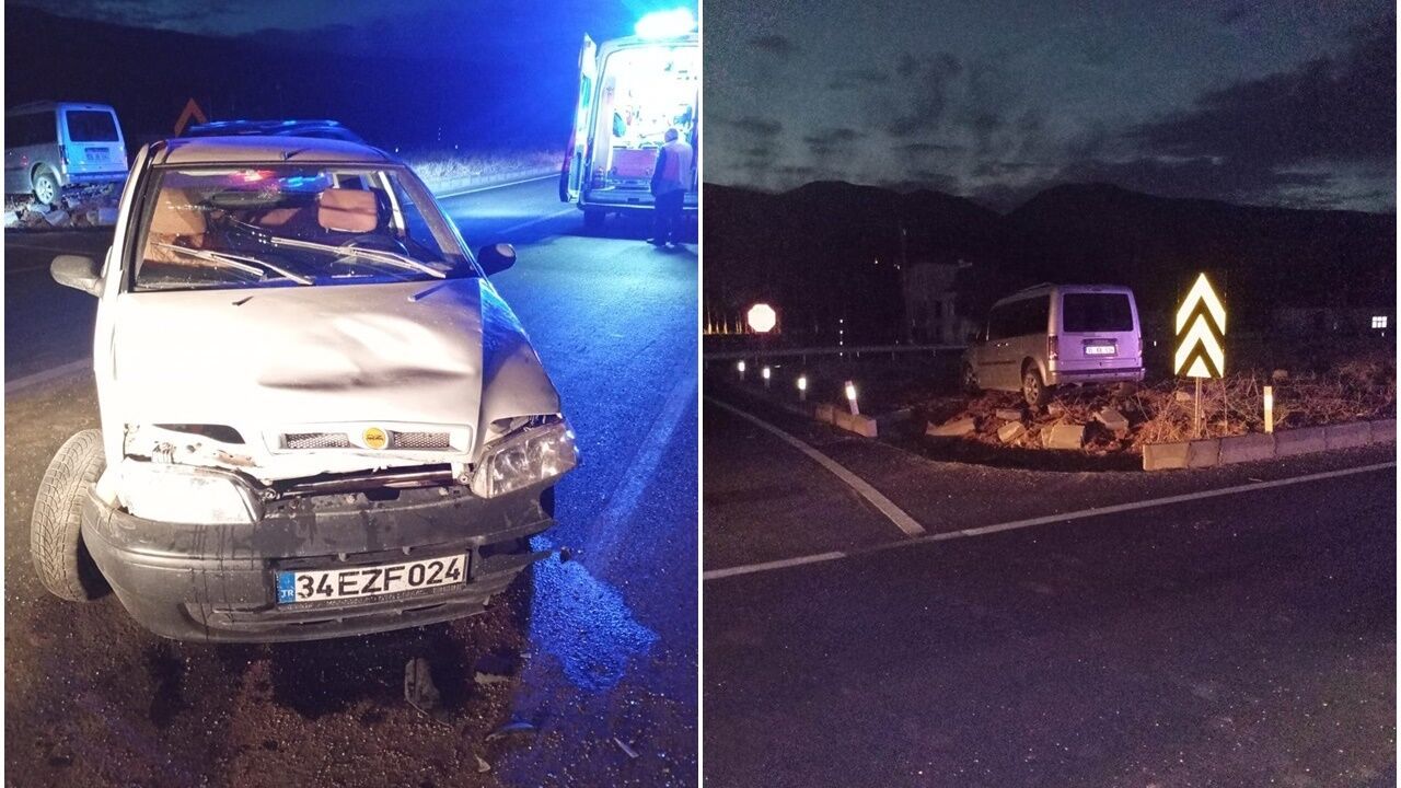 Van'ın Muradiye ilçesinde iki otomobilin çarpıştığı kazada 5 kişi yaralandı