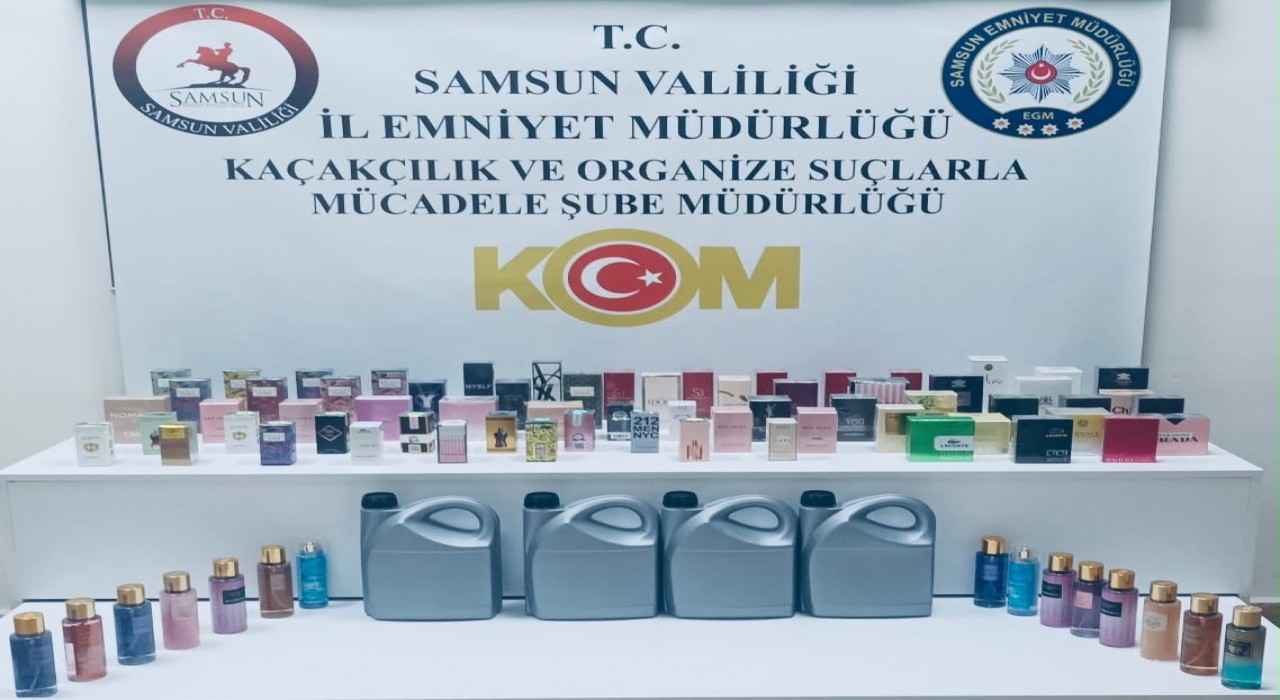 Samsun'da kaçak parfüm ve etil alkol operasyonu düzenlendi