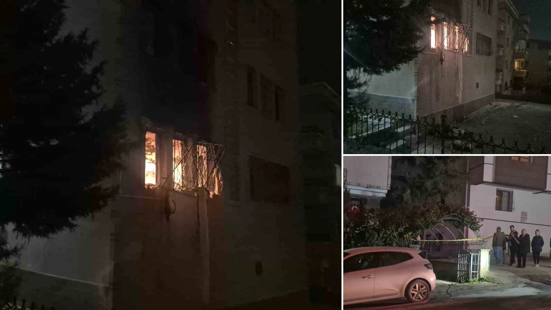 Ankara Çankaya'da bir dairede doğal gaz patlaması sonucu yangın çıktı