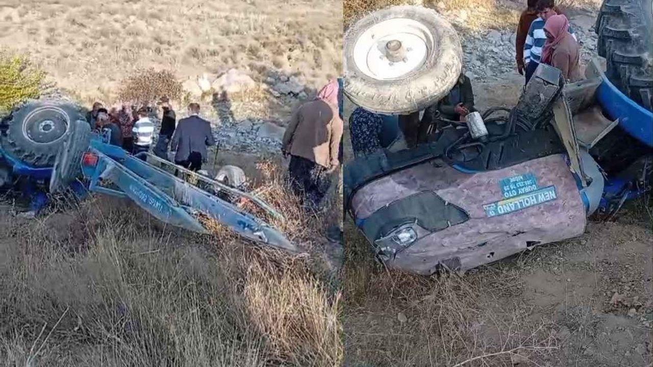 Niğde Hacıbeyli'de traktör devrildi: Bir kişi ağır yaralı