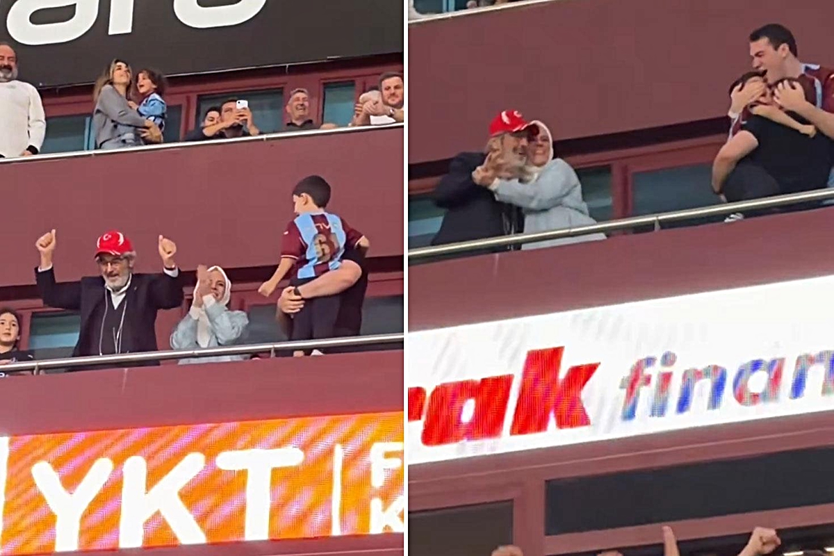 Berat Albayrak ve ailesi Trabzonspor-Galatasaray derbisini izledi