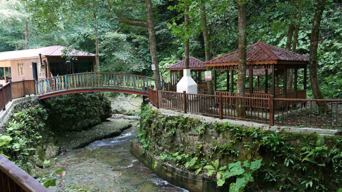 Artvin'deki Delikli Kaya Şelalesi çevre düzenlemesiyle yenilendi