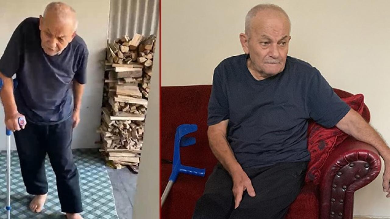 Samsun'da engelli yaşlı adam huzurevi için yardım istedi