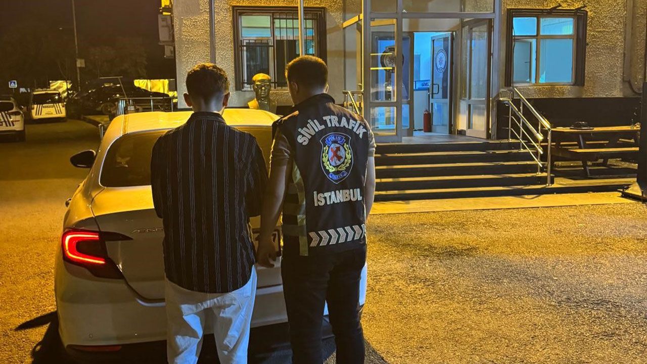 Kağıthane'de makas atan aday sürücüye 96 bin lira ceza kesildi
