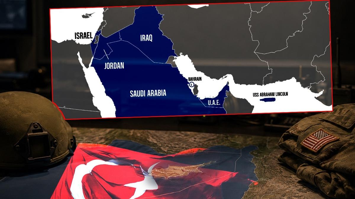 ABD Merkez Kuvvetler Komutanlığı'nın paylaştığı haritada KKTC sınırları yer aldı