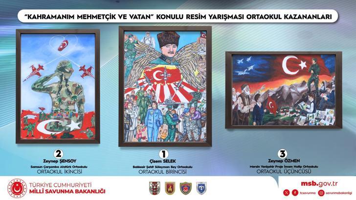 MSB ve MEB iş birliğiyle düzenlenen resim yarışması sonuçlandı
