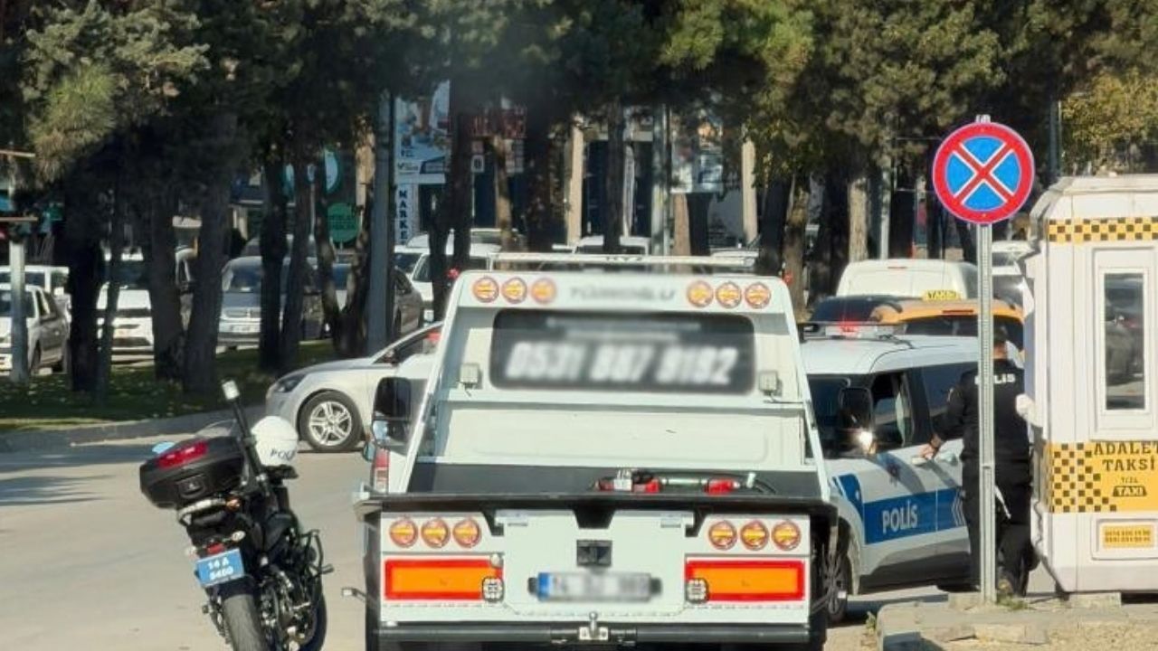 Bolu'da başka plakayla seyreden oto kurtarıcıya 186 bin lira ceza kesildi