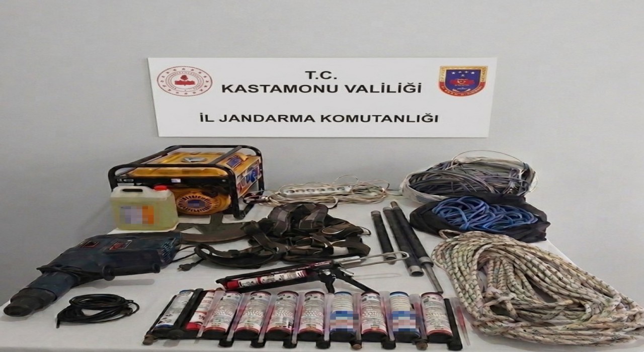 Kastamonu'da izinsiz kazı yapan 4 kişi fotokapanla suçüstü yakalandı